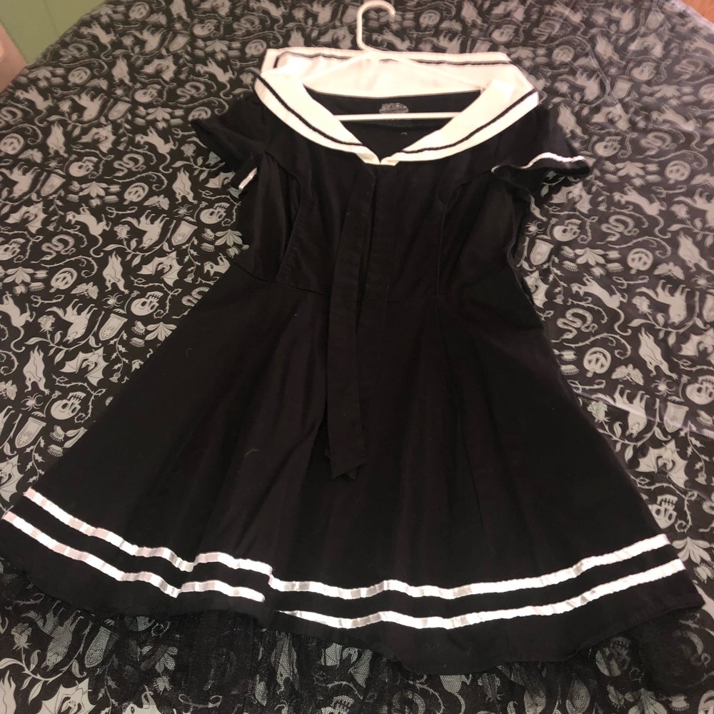Hearts and roses sailor style dress